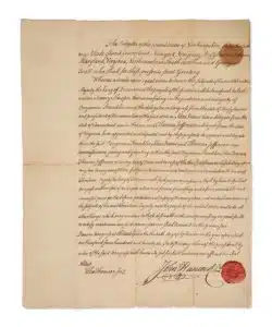 Signed John Hancock document $440,000, Freeman’s