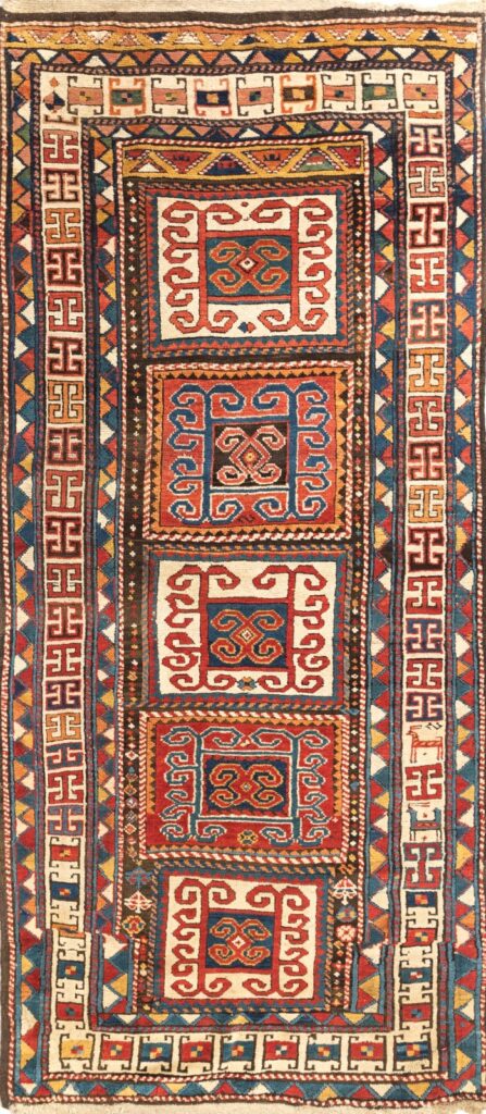 Oldest rug Kazak runner from 1780