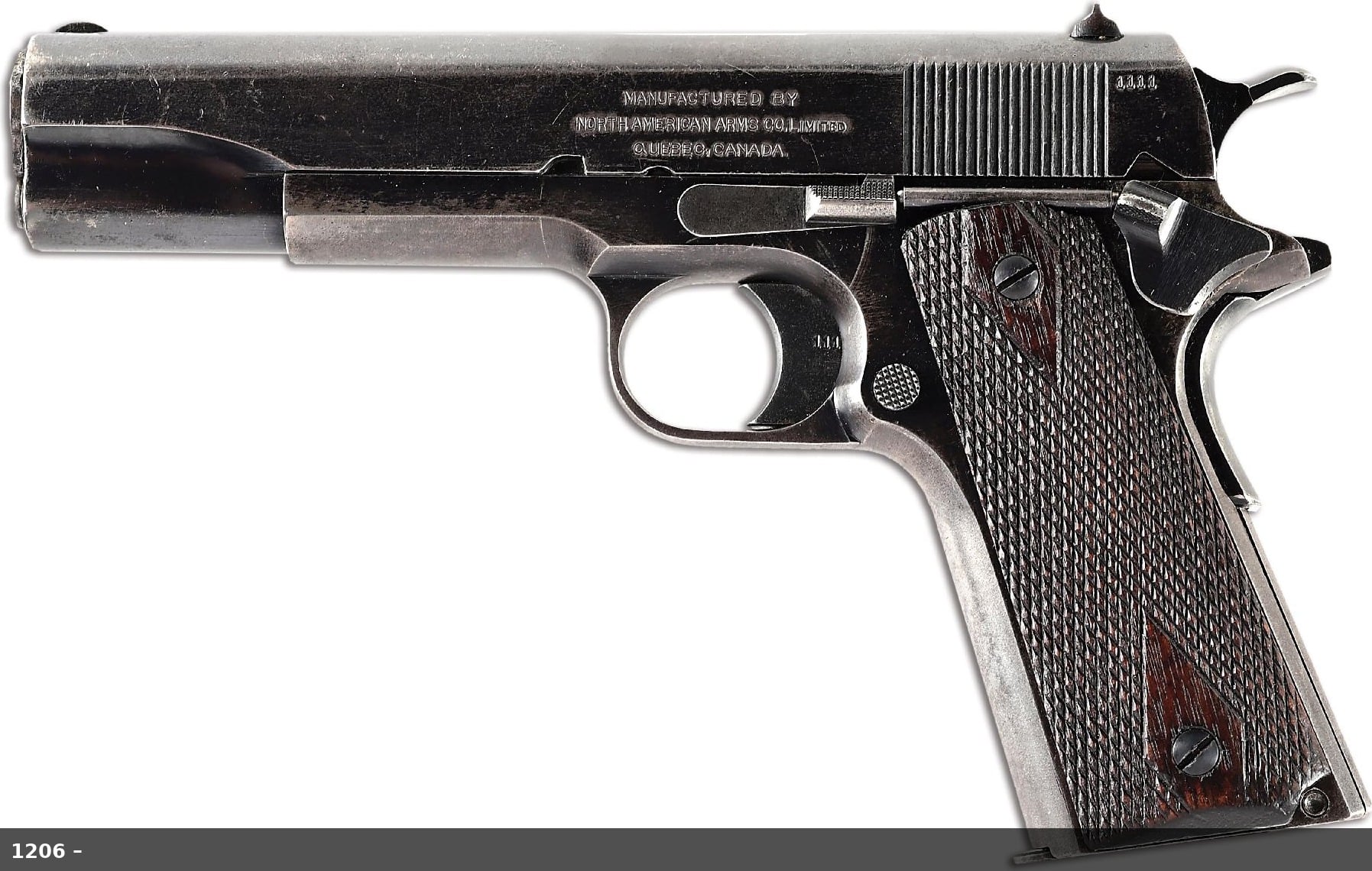 North American Arms Company Model 1911, control number 1111, Lot 1206