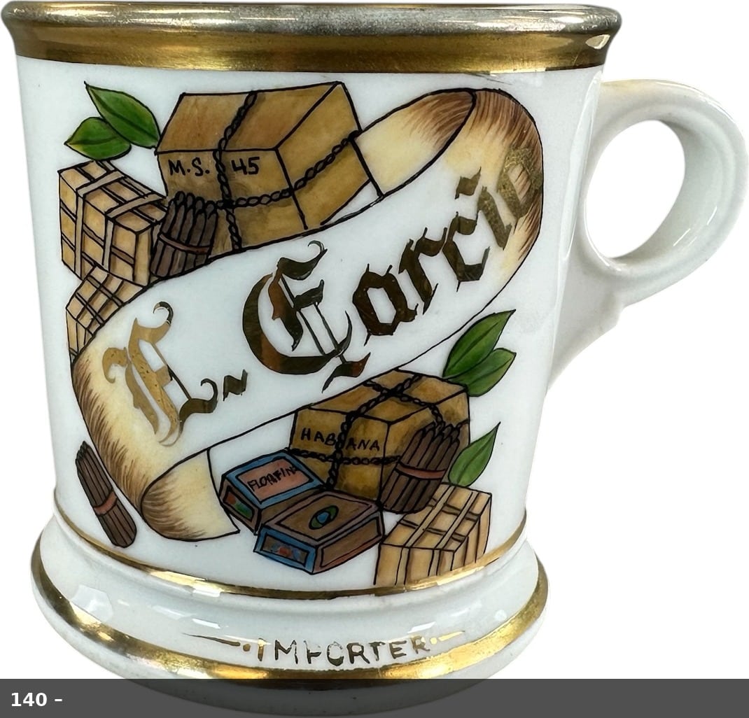 Occupational shaving mug, E Garcia Importer, Lot 140