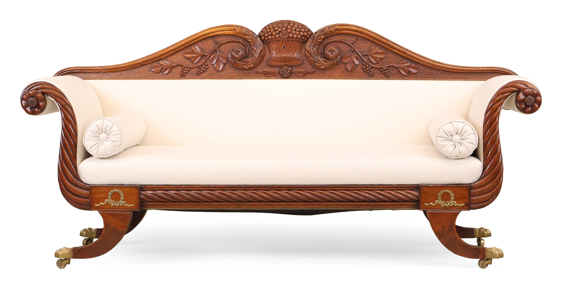 Carved McIntire sofa