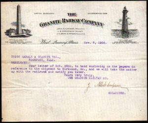 Granite Railway Letter
