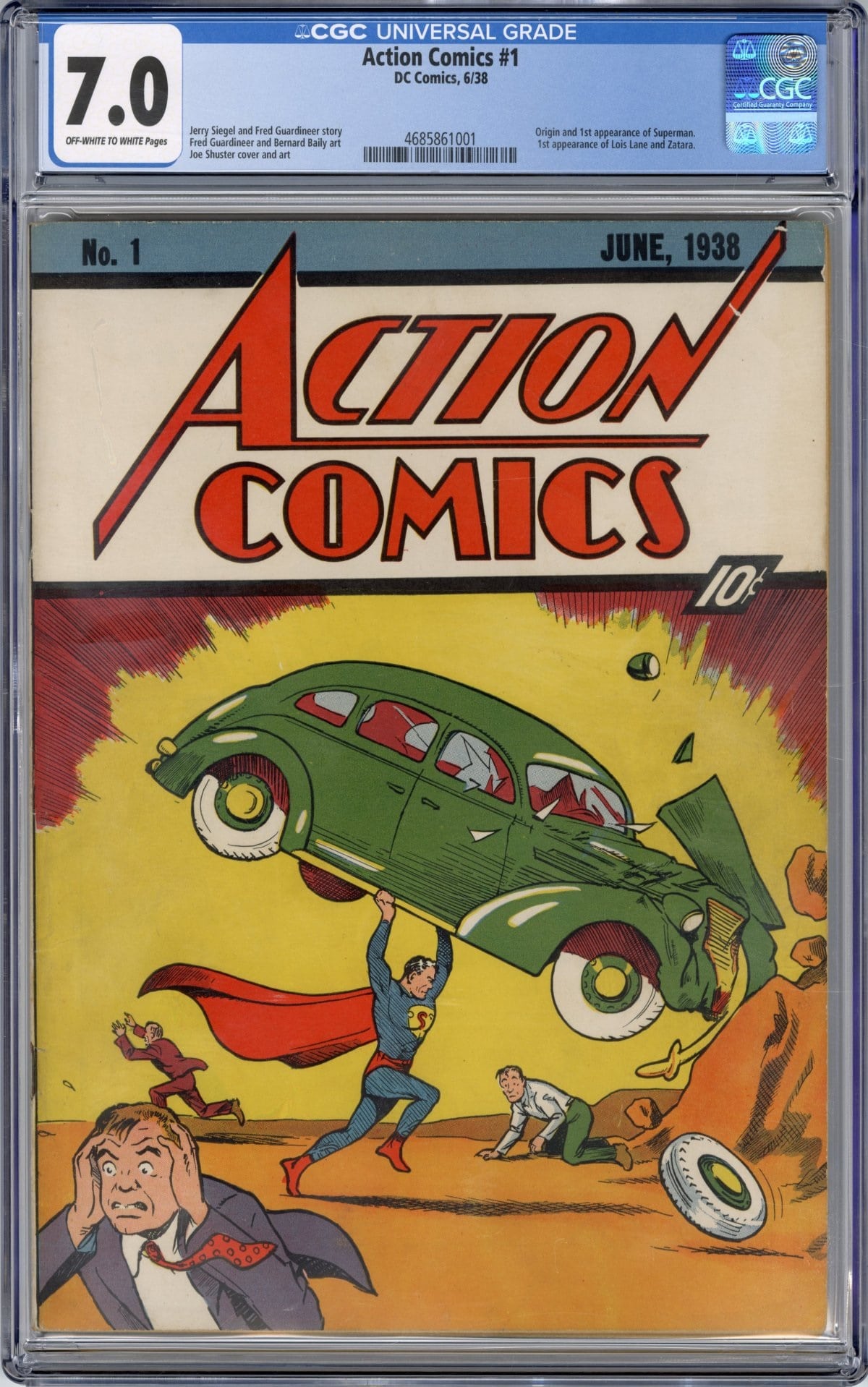 Metropolis/ComicConnect sold Action Comics #1 CGC 7.0 for $5 million through a direct sale. Image courtesy of ComicConnect.
