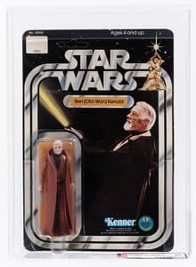 Star Wars Ben (Obi-Wan) Kenobi 12-back-A action figure sold for $70,332 in Hake’s July Premier Auction. Photo: Hake’s Auctions