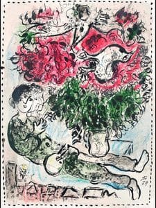 The Painter’s Bouquet, Marc Chagall lithograph