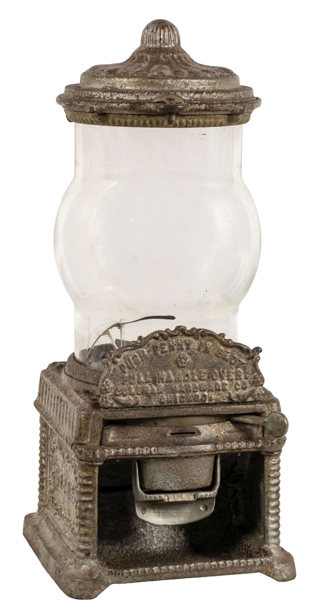 All-original 1-cent Chicago peanut vending machine, circa 1905