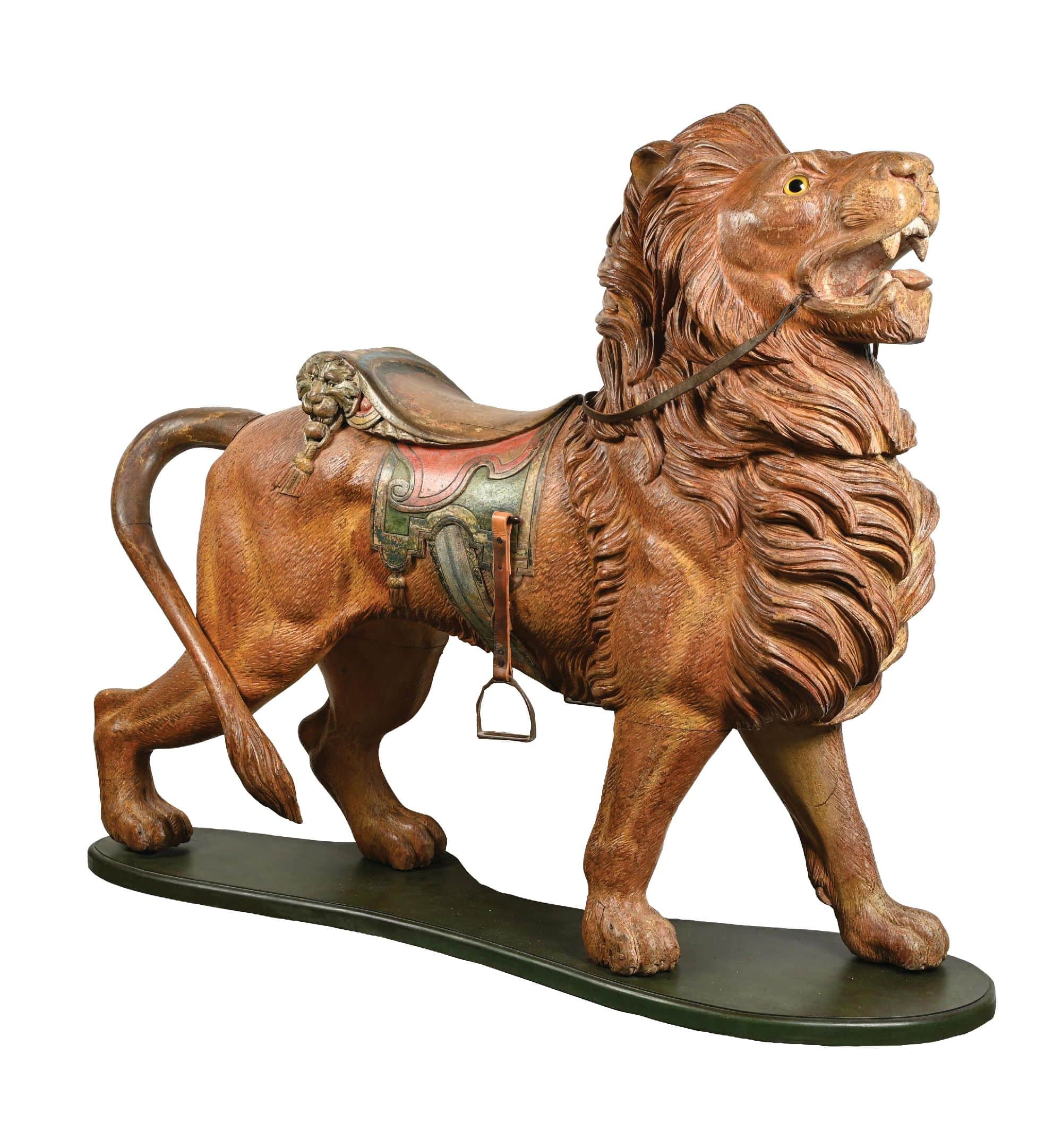 Carved carousel lion attributed to the Dentzel Carousel Company, circa 1890-1910