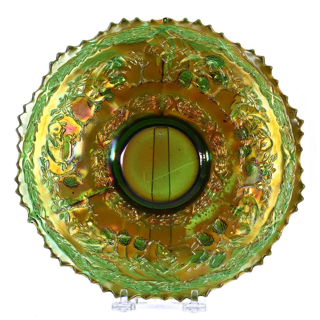 Carnival glass plate