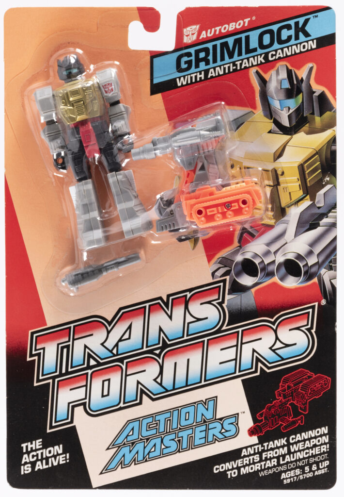 Transformers Action Masters Grimlock with Anti-Tank Cannon, UK release variant