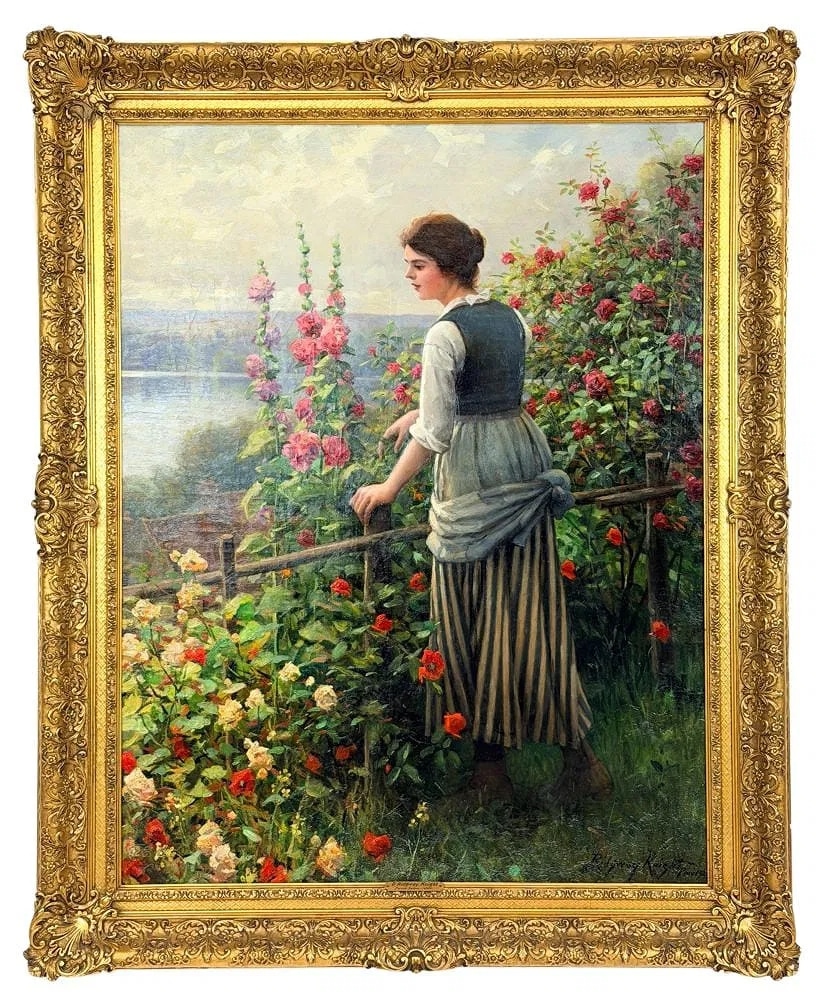 Daniel Ridgway Knight, Woman on a Balcony, 1921, oil on canvas