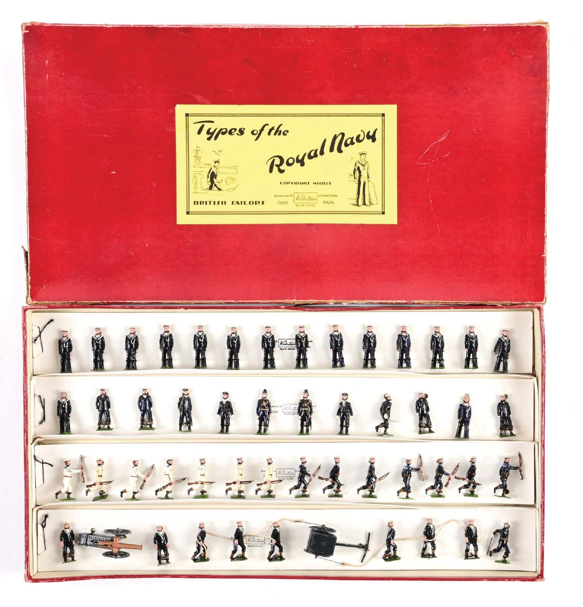 51-piece W Britains British Navy Display No. 1648 set in original box