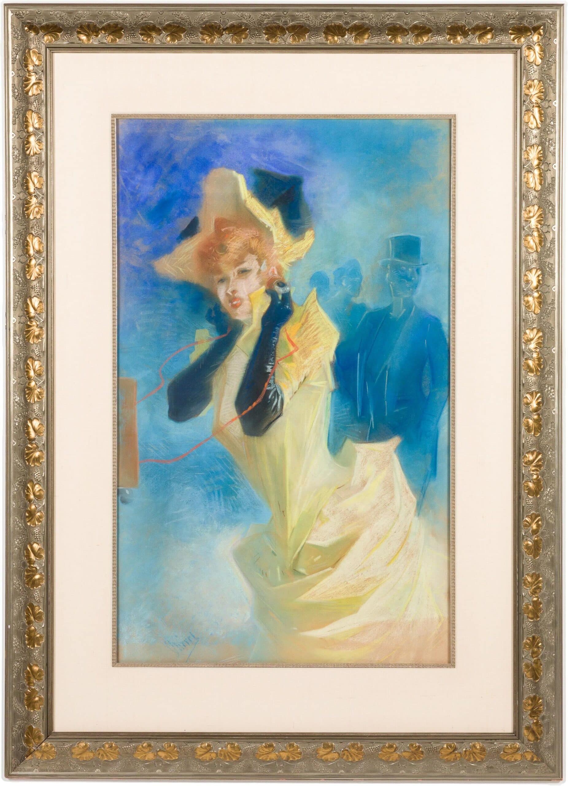 Jules Chéret, Theatrophone, pastel on paper, 1890