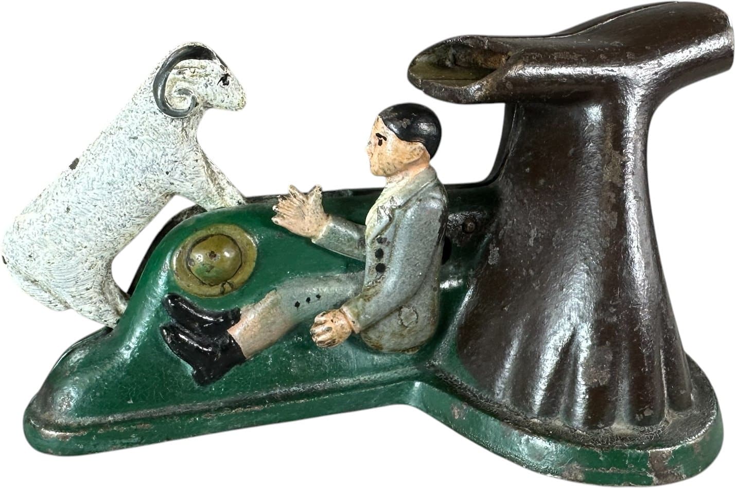 Butting Ram - Man Thumbs Up mechanical bank by Wagner and Zwiebel Mfg