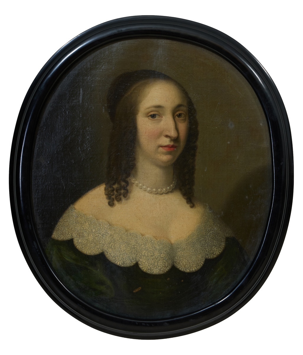 After Gerard von Honthorst, Portrait of Louise Christina, Countess of Solms-Braunfels, late 17th/early 18th century, oil on linen