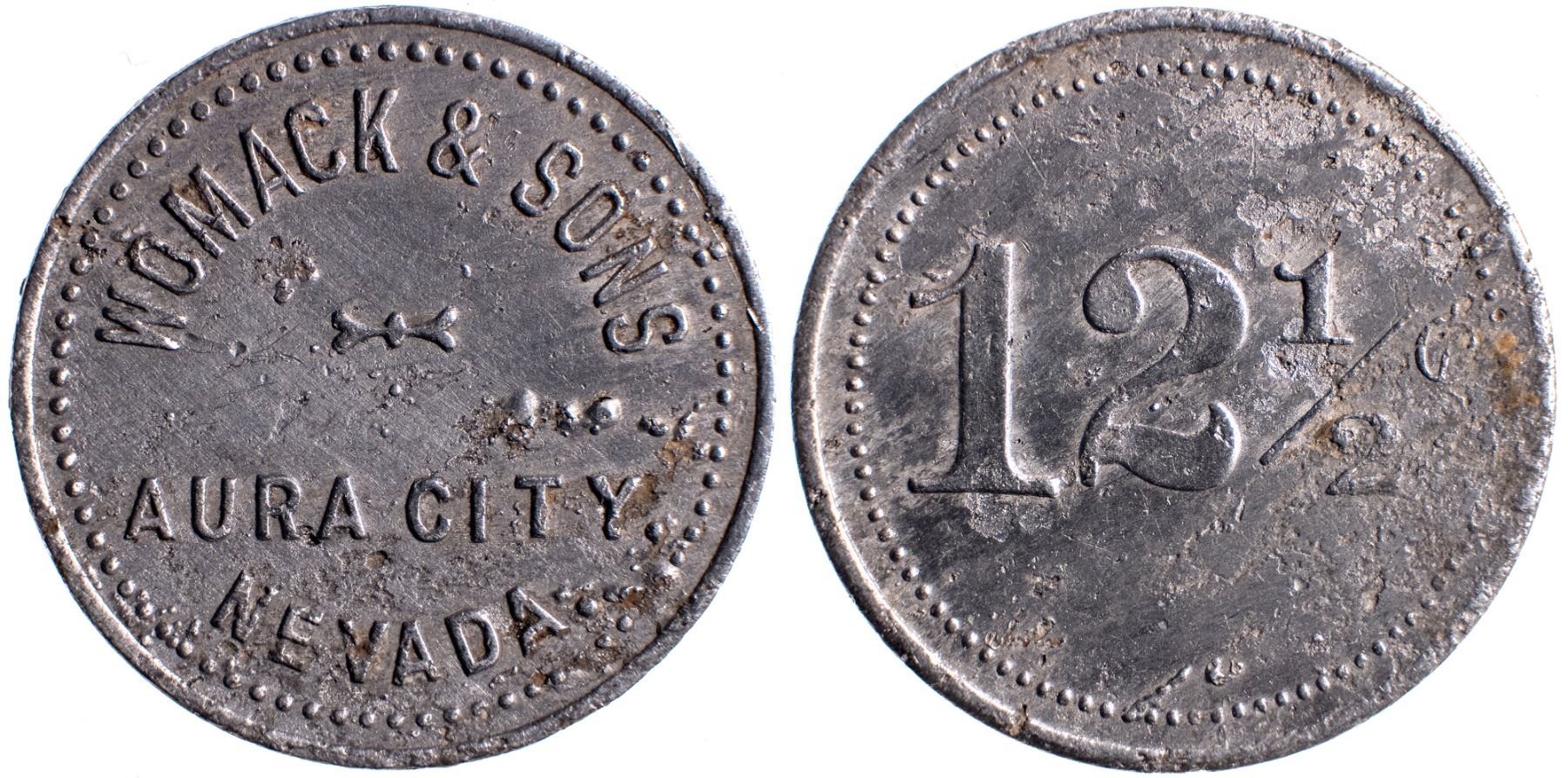 Lot 102: Womack and Sons token, Aura City, Nevada