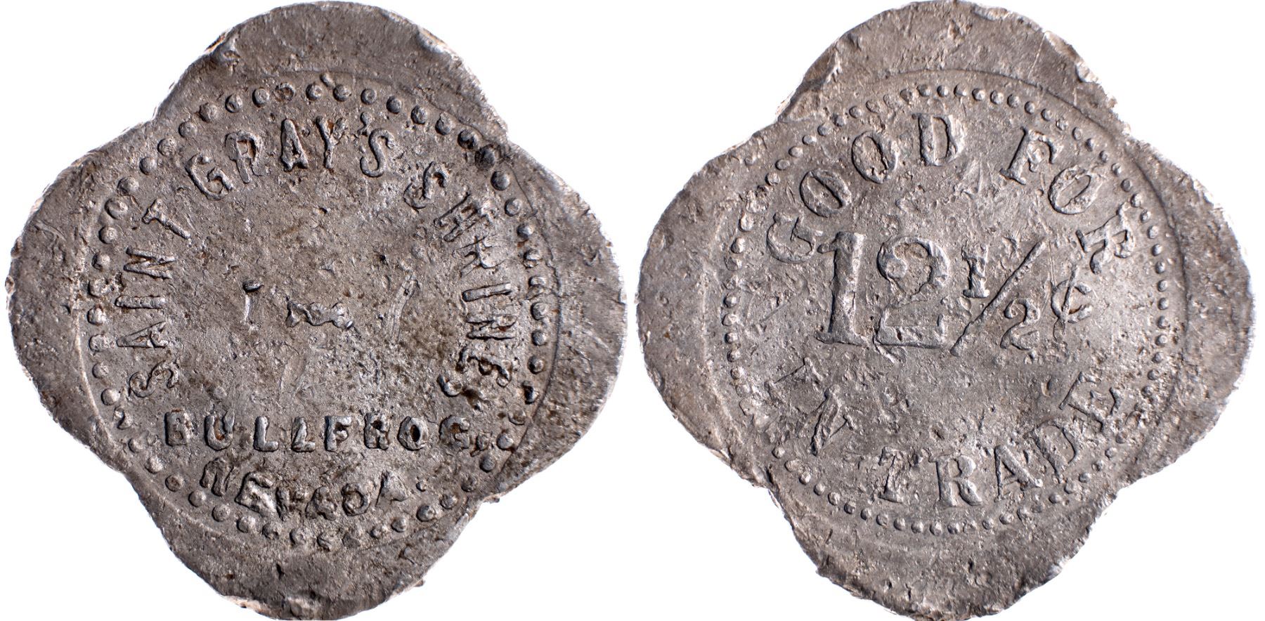 Lot 119: Saint Gray's Shrine token, Bullfrog, Nevada
